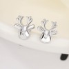 Cute Elk Deer Tiny Stud Earrings for Women Teen Girls
