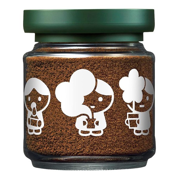 AGF Blendy COFFEE BOY Collaboration Instant Coffee Decorating Jar, 2.8 oz (80 g), Refill Bottle, Water Soluble Coffee, Coffee Canister