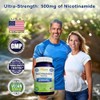Nicotinamide with Resveratrol - 120 Capsules - Vitamin B3 500mg