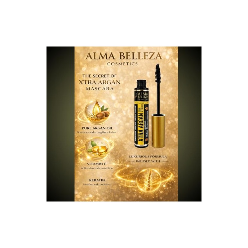 2x XTRA ARGAN OIL Máscara de pestañas negra MÁS VOLUMEN