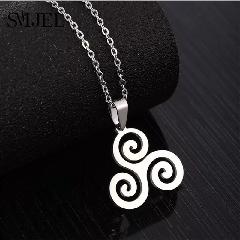 TENDER LIHOME Collar Dije Trisquel Celta Vikingo Triskele Triple Espiral