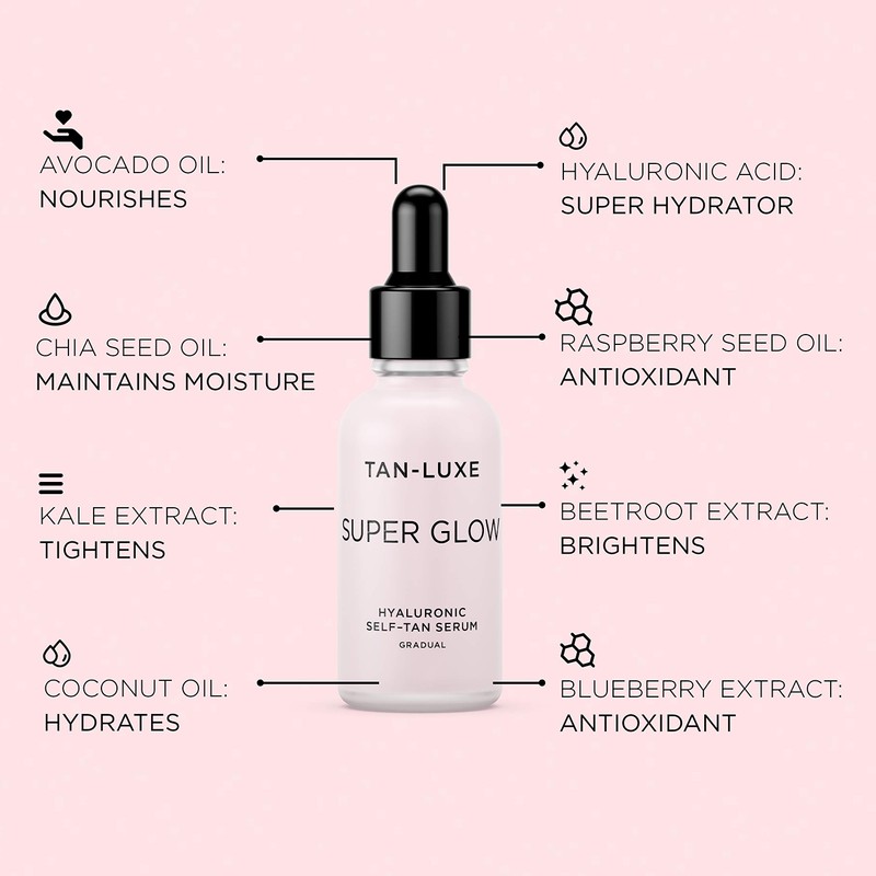 TAN-LUXE Super Glow - Hyaluronic Self-Tan Serum, 30ml - Cruelty
