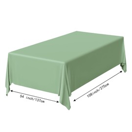 FALIZIFU 2 Pack Sage Green Plastic Tablecloth Disposable Table Covers Rectangle Sage Table Cloths for Parties Baby Shower Wedding Birthday Sage Green Tablecloth Disposable