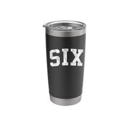 Six Minimalist 6th Birthday Design 6-Year-Old Stainless Steel Insulated Tumbler