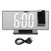 Projection Digital Alarm Clock USB Charging Automatic Dimming LED Mirror