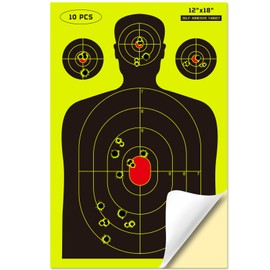 Targets for Shooting Range, 12" x 18", Self-Adhesive Paper Targets for Shooting with Timely Feedback for Gun Rifle Pistol Indoor Outdoor