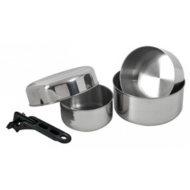 Relags 552900 Biwak Edelstahl', 2 Topfset, Silber, One Size ,