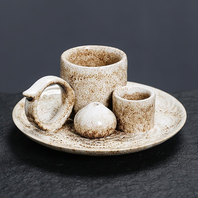 4 in 1 Ceramic Incense Burner Holder with Handle for