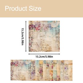 24 Sheets Scrapbooking Cardstock Paper Pads,12 Designs Flowers Pattern Decorative Paper,Card Stock Pad for Scrapbook Supplies,Floral Scrapbook Craft Paper for Card Making,DIY Decor