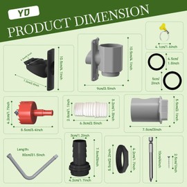 Regenwassersammler, 70-100mm Fallrohr Regensammler Speedy, Regendieb Wasserfangsystem mit 1m Schlauch, Regentonnen Anschluss Verbinder Set mit Montagezubehör für Dächer bis 100 m²