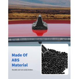 DSWSQ Carbon Fiber Shark Fin Shape Roof Antenna Cover Decor Trim for Ford Mustang 2024+