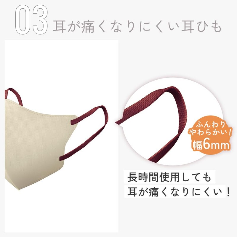 Iris Ohyama RN-FA10MW Fashionable Mask, 3D, Normal, Wide Size, Pack