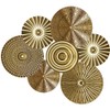 OSALADI 1set Metal Circle Wall Art Modern Decorative Sculpture for