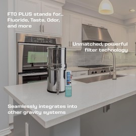 Coldstream FTO Plus Water Filter Cartridge (2 Pack) - Dependable for Easy Installation as a Berkey Replacement - Ceramic Gravity Filter For Stainless Steel Systems