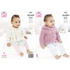 King Cole Baby Childrens Double Knitting Pattern Lacy Cardigan &