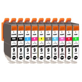 Supply Guy 10 Printer Cartridges Compatible with Canon PGI-9 Multipack for Pixma PRO 9500 PRO 9500 Mark II PRO 9500 Series