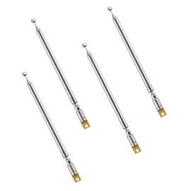 Set of 4 Radio for Antenna, Telescopic Antenna, FM Radio Antenna, Portable Radio Antenna, Replacement for TV Radio, DAB FM/AM Stereo Reception for Home Cinema Receiver, Portable Indoor Radio,