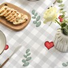 Horaldaily Valentine Tablecloth 60×104 Inch Rectangle, Buffalo Plaid Red Love