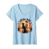 Womens Local Boy Black Lab Marsh Scene Sunset Vintage Country
