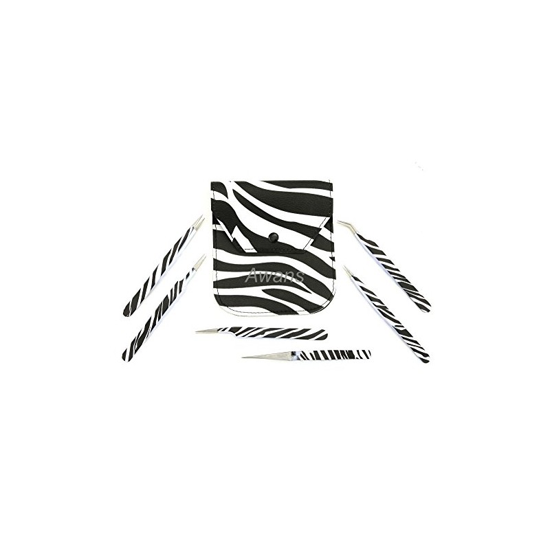 Eyelash Tweezers 6 Pieces Set Eyelash Extension Tools Kit,Stainless Steel