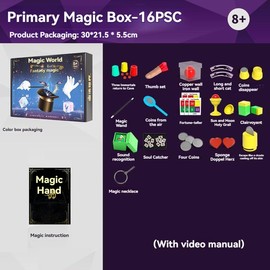 Magic Kit: 80+ Magic Tricks for Kids to Perform with Step-by-Step Video, Instructions for Each Trick Provided by a Professional Magician, Toys for Boys and Girls