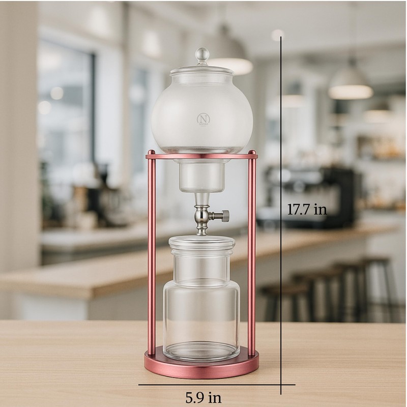 NISPIRA Luxury Ice Cold Brew Dripper Coffee Maker in Stainless