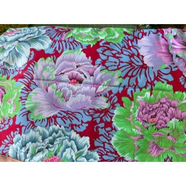 Free Spirit Fabric Philip Jacobs BROCADE PEONY COOL 1/2 yard           6 available