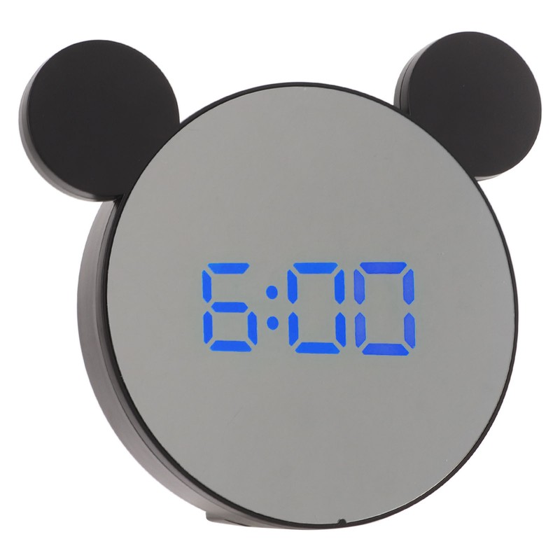 Mirror Alarm Clock 2 Level Brightness Adjustment Ear Design LED