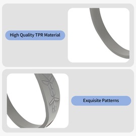 KUTUBORYU Gray Knee Support Straps, 2-Pack - Essential Patellar Tendon Support for Runners, Jumpers, Men and Women - Great for Protect Knee and Improving Athletic Performance, 3.1 in Diameter