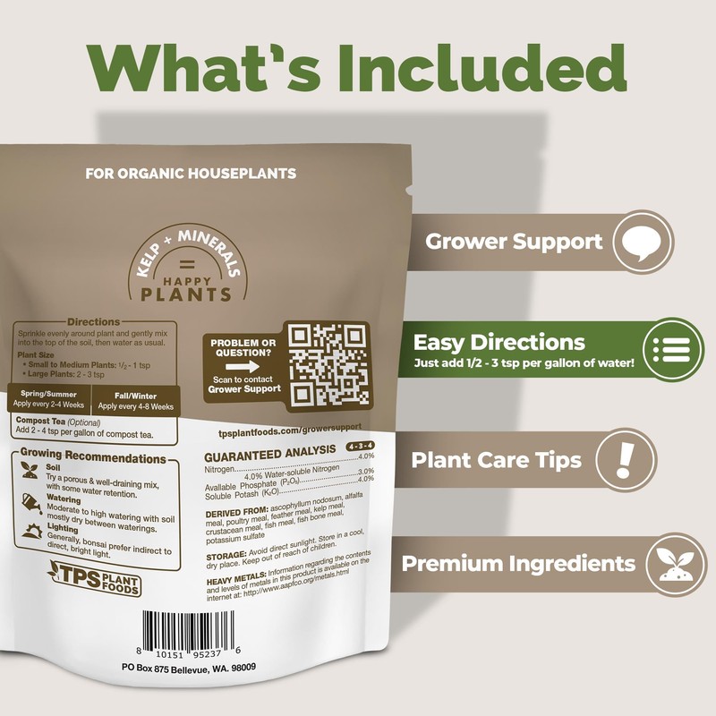 TPS NUTRIENTS Bonsai Fertilizer, Organic Slow Release Dry Granular Plant