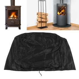 Outdoor Fireplace Cover, Fire Pit Cover Fireplace Cover For Winter 420D Oxford Cloth Patio Wood Burning Fireplace Cover Water Resistant Cover For Outdoor Furniture Black