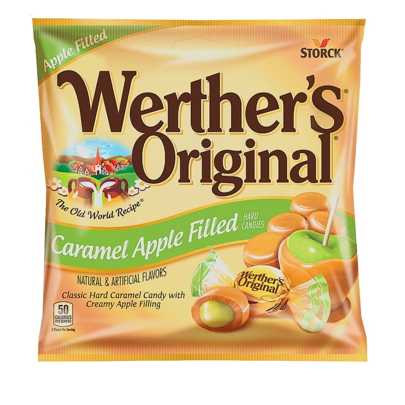 Werthers Caramel Apple Filled Hard Candies, 5.5 oz, 2 Pack