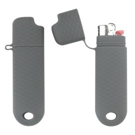 5 Pck Waterproof Lighter Case Cover Holder for BIC Regular Lighters Sleeve Type J6 Outdoor Survival Multipurpose Seal Lighter Pouchfor Hiking and Camping (Gray)