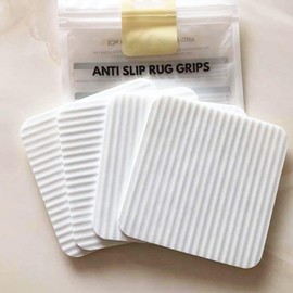 WELSTIK Rug Grip Tape, Non Slip Washable Rug Tape Grip Carpet, New Materials to Non Slip Rug Pads,Keep Your Rug in Place & Make Corner Flat, 4 PACK Black