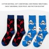 SLEEKEE 1 pair of socks with shark print and 1
