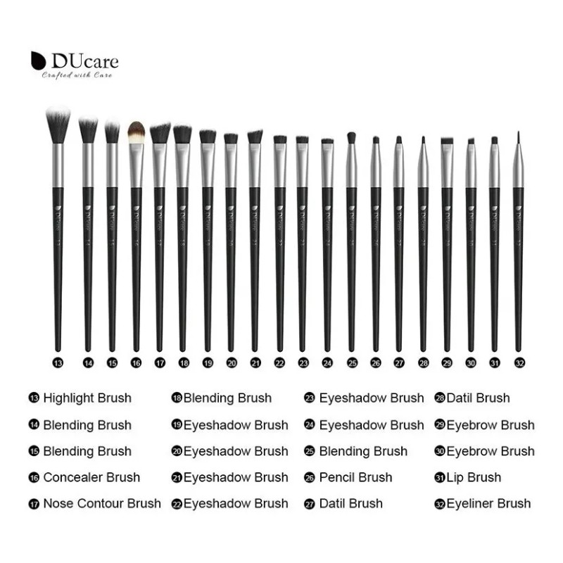 DUcare Juego De Pinceles De Maquillaje Profesional Ducare 32 Piezas