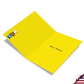 NobleWorks - 1 Jumbo Funny Card for Birthdays (8.5 x 11 Inch) - Cartoon Joke, Humor Bday Card with Envelope - Potato Leek Soup J4448BDG