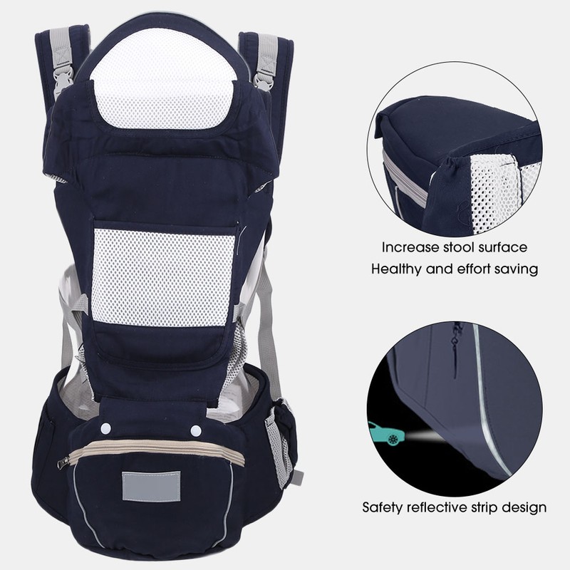 Infant Hipseat Multifunction Ergonomic Baby Wrap Breathable Newborn Front Facing