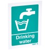 Caledonia Signs 16007A "Drinking Water" Sign, Rigid Plastic,White, 100 mm