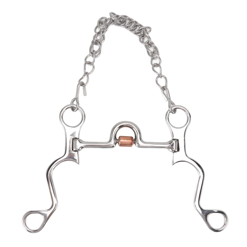 120mm Horse Mouth Snaffle with Chain Stainless Steel Horse Bit