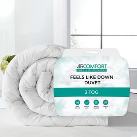 Air Comfort 3 Tog Feels Like Down Summer Bliss Duvet - Anti Allergy Duvet Cool Hollowfibre Single Bed Duvet for Warm Sleepers - Single (White)
