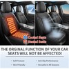 ZenRide Front Car Seat Covers 2PCS,3D Design Nappa Leather Waterproof