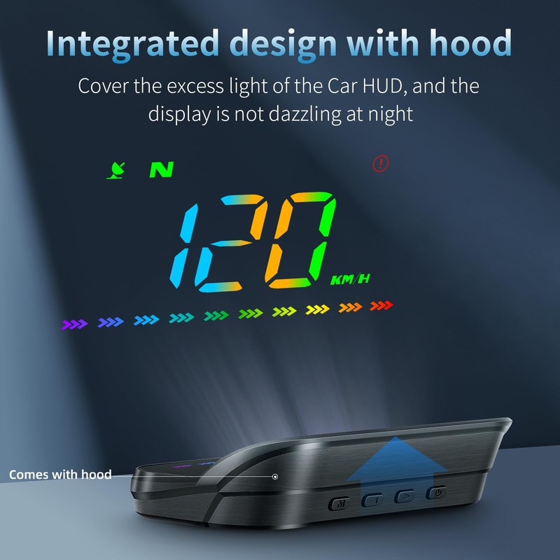 AZIJYV Heads Up Display for Cars, Color GPS Speedometer M23,