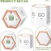 Hexagon Digital Clock Timer Magnetic Cubes Timer Kitchen Hexagon Flip