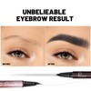 Waterproof Microblading Eyebrow Pen,2-in-1 Dual Ended Eyebrow Pen & 10