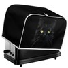 Uskorhein Black Vivid Cat Print 4 & 2 Slice Toaster