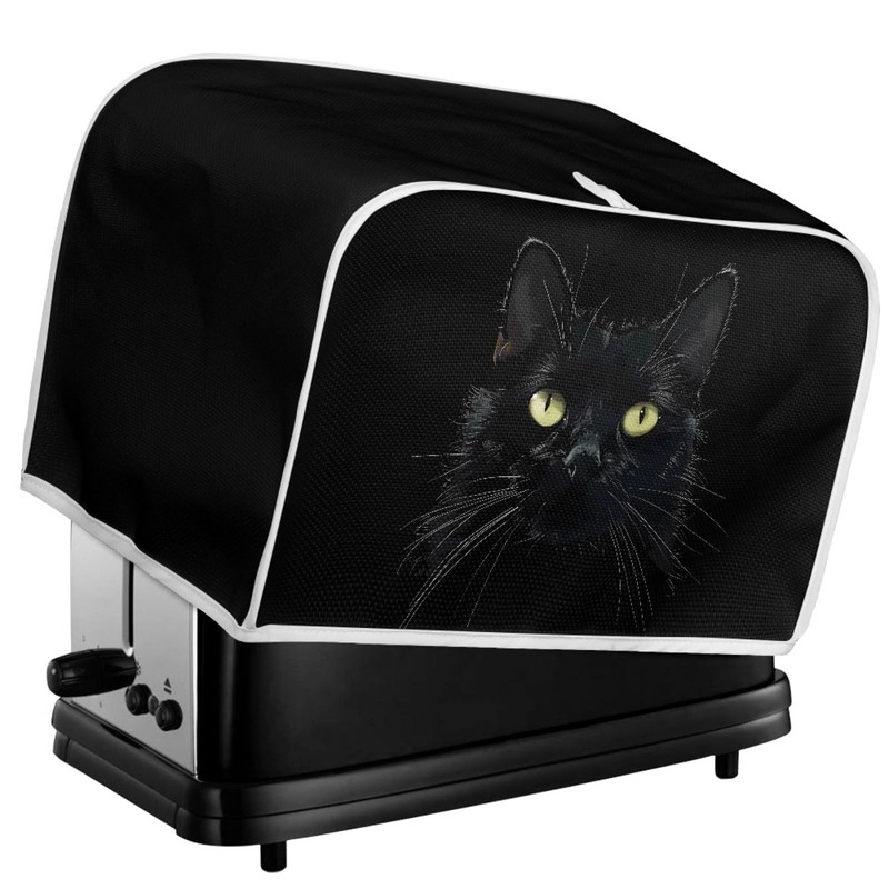Uskorhein Black Vivid Cat Print 4 & 2 Slice Toaster