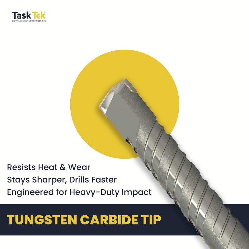 TASKTEK SDS Plus Hammer Drill Bits Set – Pack of