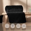 OHS Faux Fur Black Throw Blanket for Bed, Thick Soft