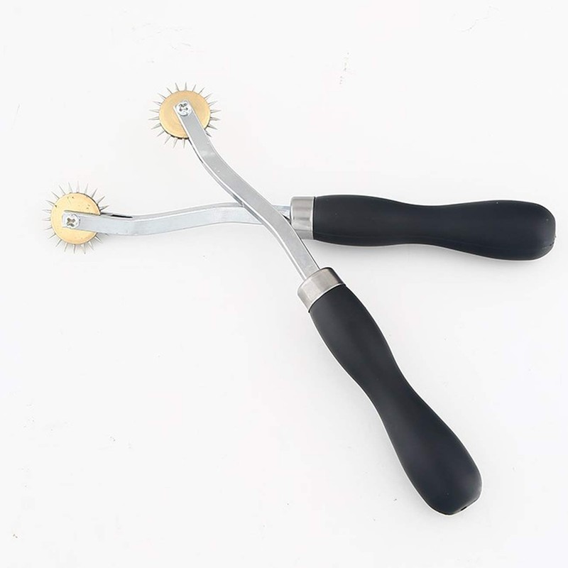 TIHOOD 2PCS Needle Point Tracing Wheel, 4mm Leather Paper ClothSewing